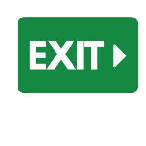 exit tabliczka informacyjna